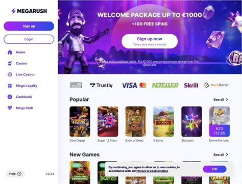megarush promo code Play the latest Casino Games, Roulette, Blackjack and many more! Find all your favourite Casino Slot Games at MegaRush Online Casino and claim a Bonus!Megarush coupon or deal can be found andyou are using online for mobiles, distributed across 5 reels of 3 symbols each